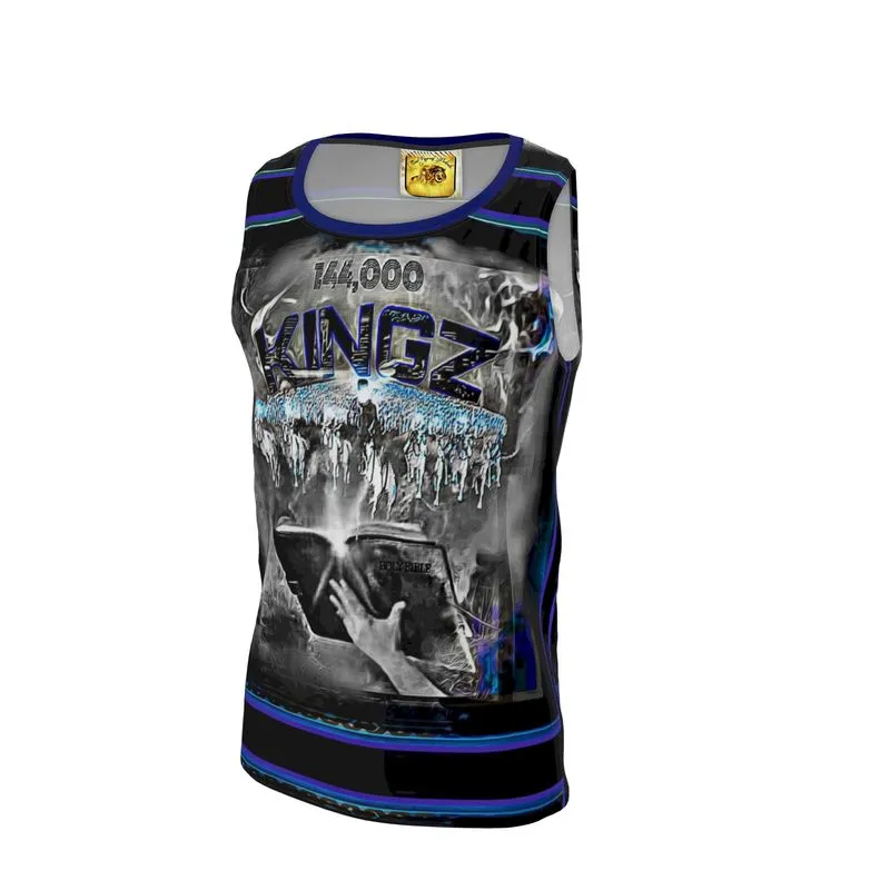 144,000 KINGZ 01-03 Men's Designer Flowy Sleeveless T-shirt