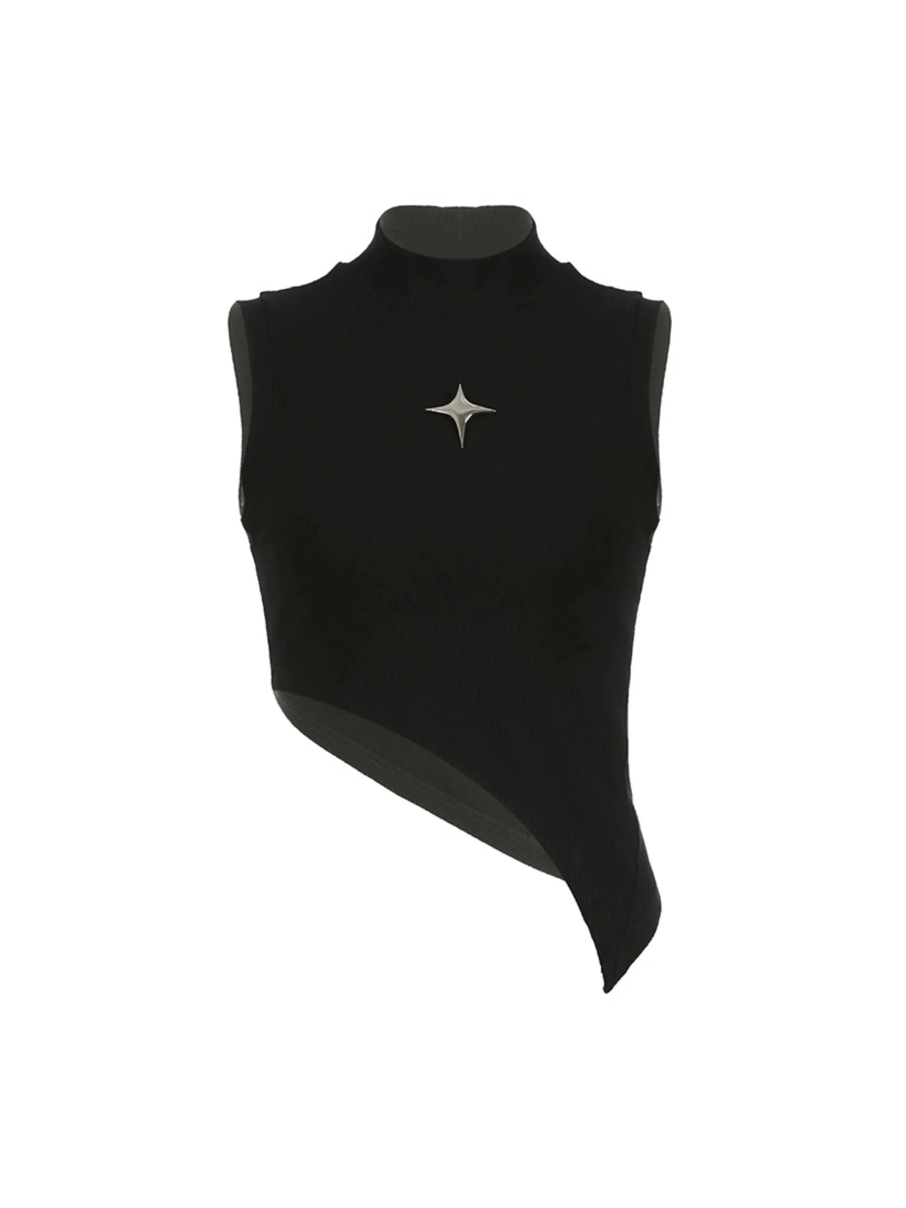 Aiyanah Star Thread High-Neck Vest