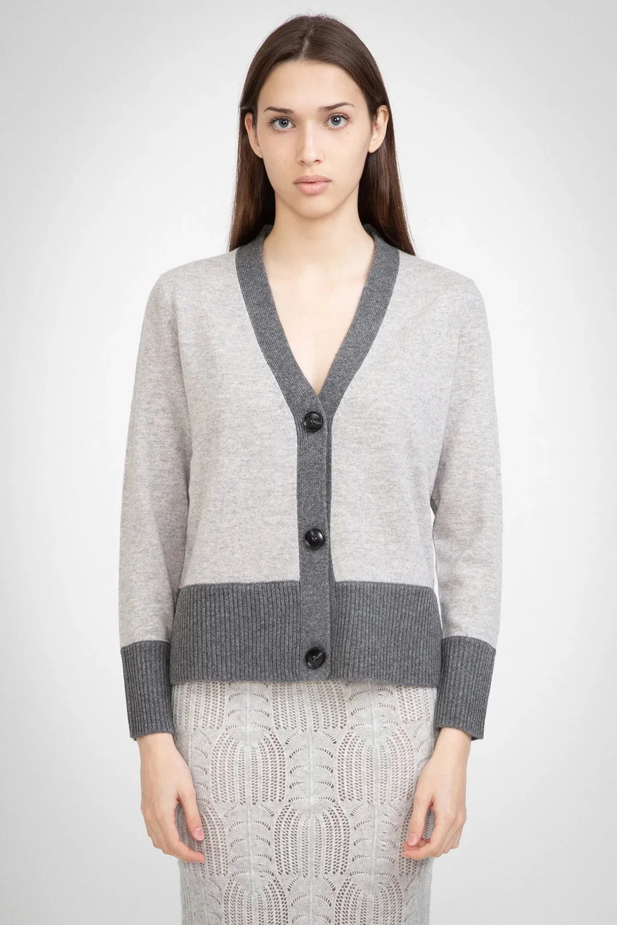 Aleger Cashmere Multi Coloured Cashmere in Greys