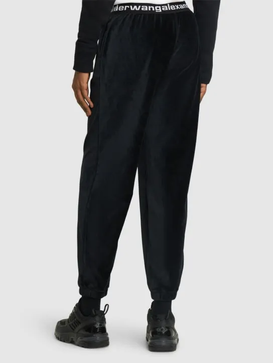 Alexander Wang   Stretch corduroy sweatpants w/ logo 