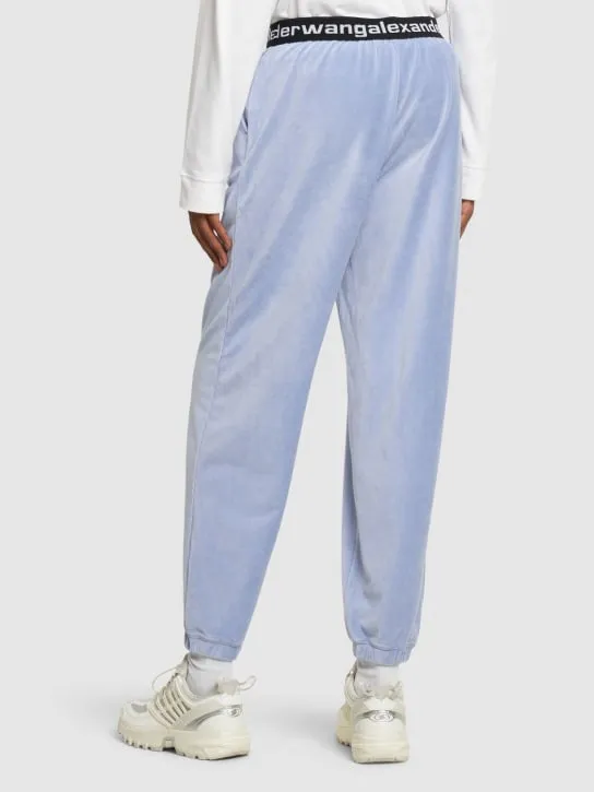 Alexander Wang   Stretch corduroy sweatpants w/ logo 