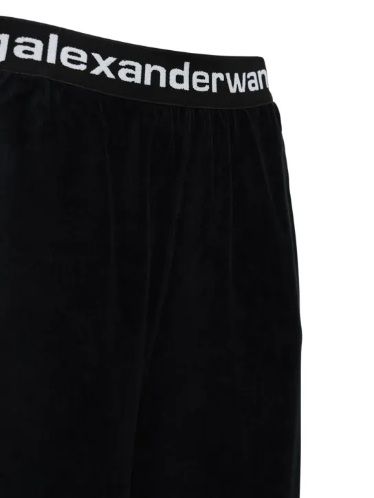 Alexander Wang   Stretch corduroy sweatpants w/ logo 