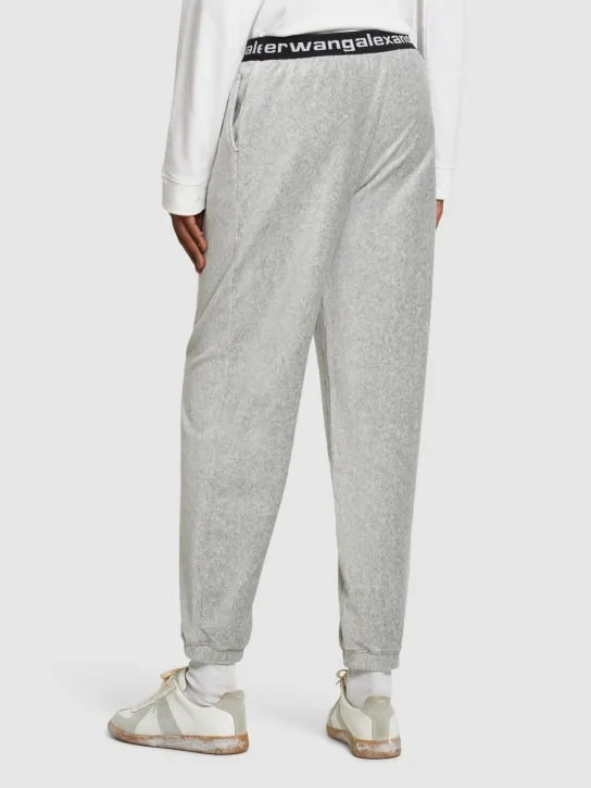 Alexander Wang   Stretch corduroy sweatpants w/ logo 