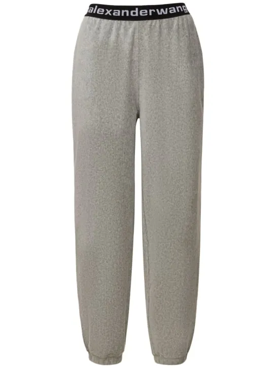 Alexander Wang   Stretch corduroy sweatpants w/ logo 