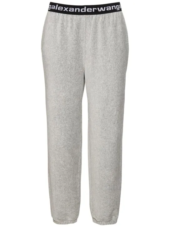 Alexander Wang   Stretch corduroy sweatpants w/ logo 