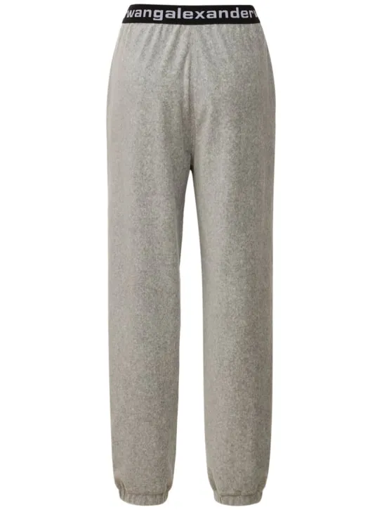 Alexander Wang   Stretch corduroy sweatpants w/ logo 