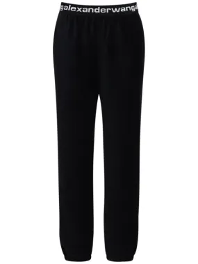 Alexander Wang   Stretch corduroy sweatpants w/ logo 