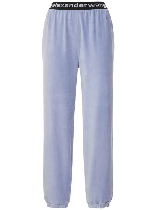 Alexander Wang   Stretch corduroy sweatpants w/ logo 