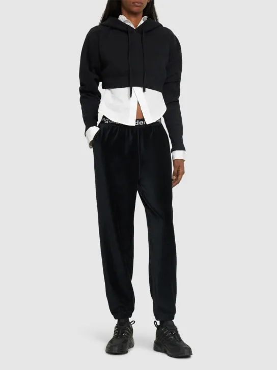 Alexander Wang   Stretch corduroy sweatpants w/ logo 