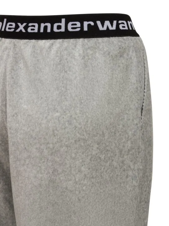 Alexander Wang   Stretch corduroy sweatpants w/ logo 