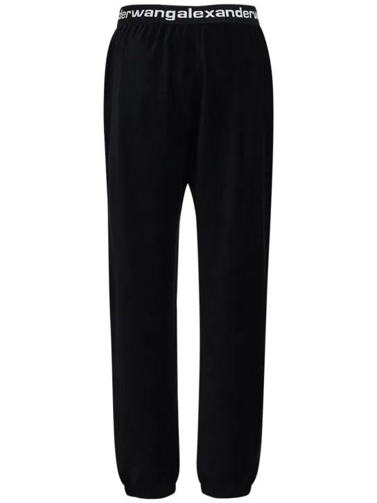 Alexander Wang   Stretch corduroy sweatpants w/ logo 