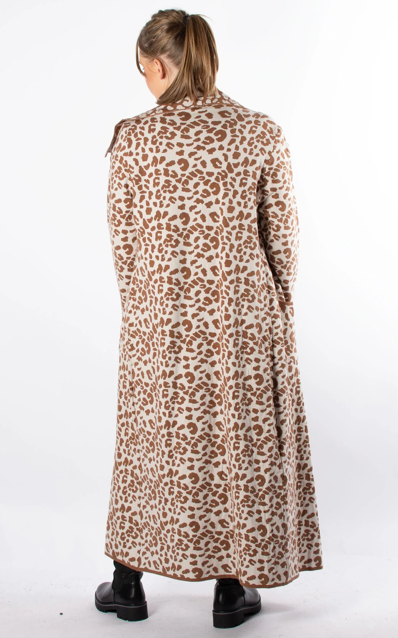 Animal Print Coat | Camel