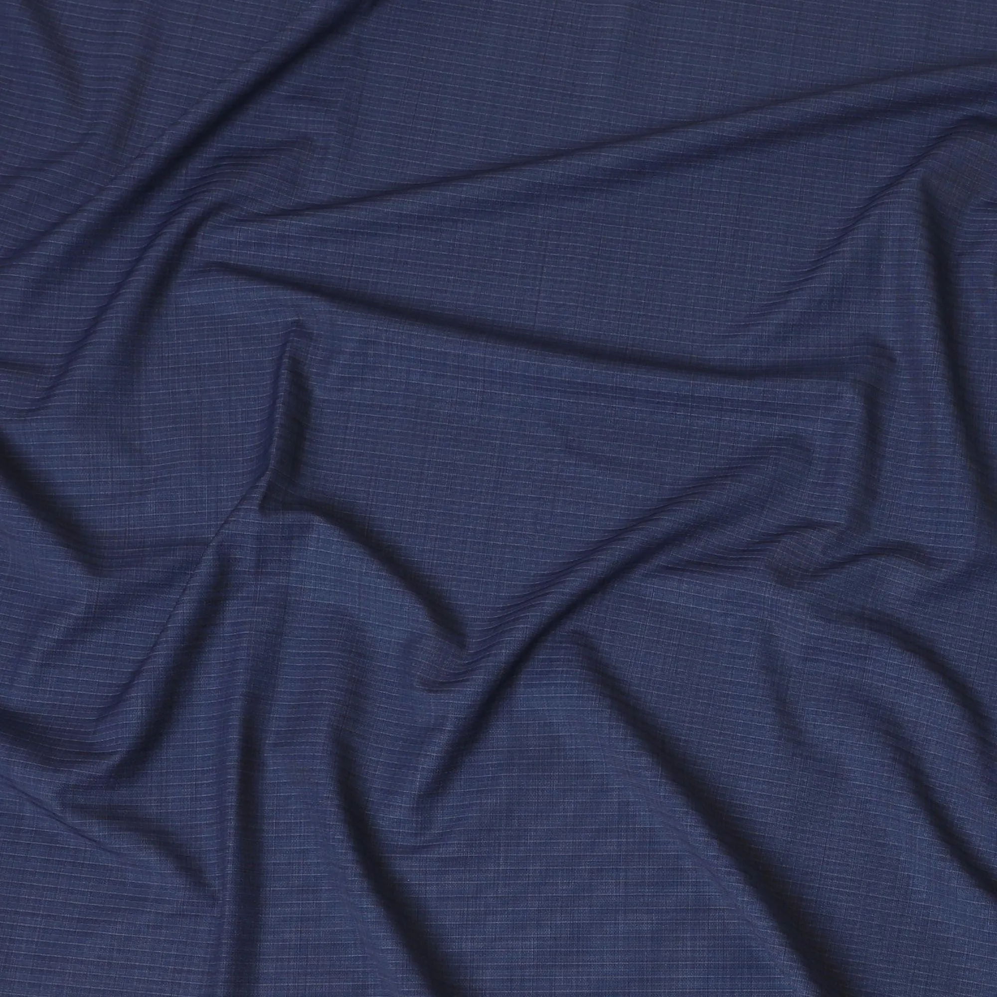 Azure blue  Premiuum Super 150's English all wool suiting fabric having blue stripe design-D13099