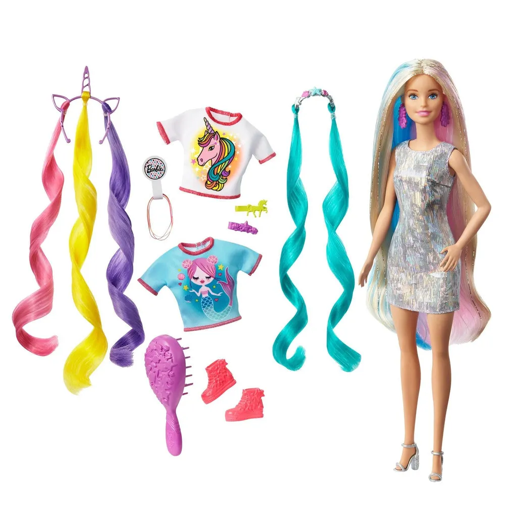 Barbie Fantasy Hair Doll with Mermaid & Unicorn Looks