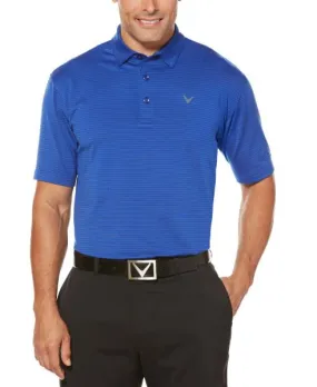 Big & Tall Soft Micro-Stripe Polo with Chevron