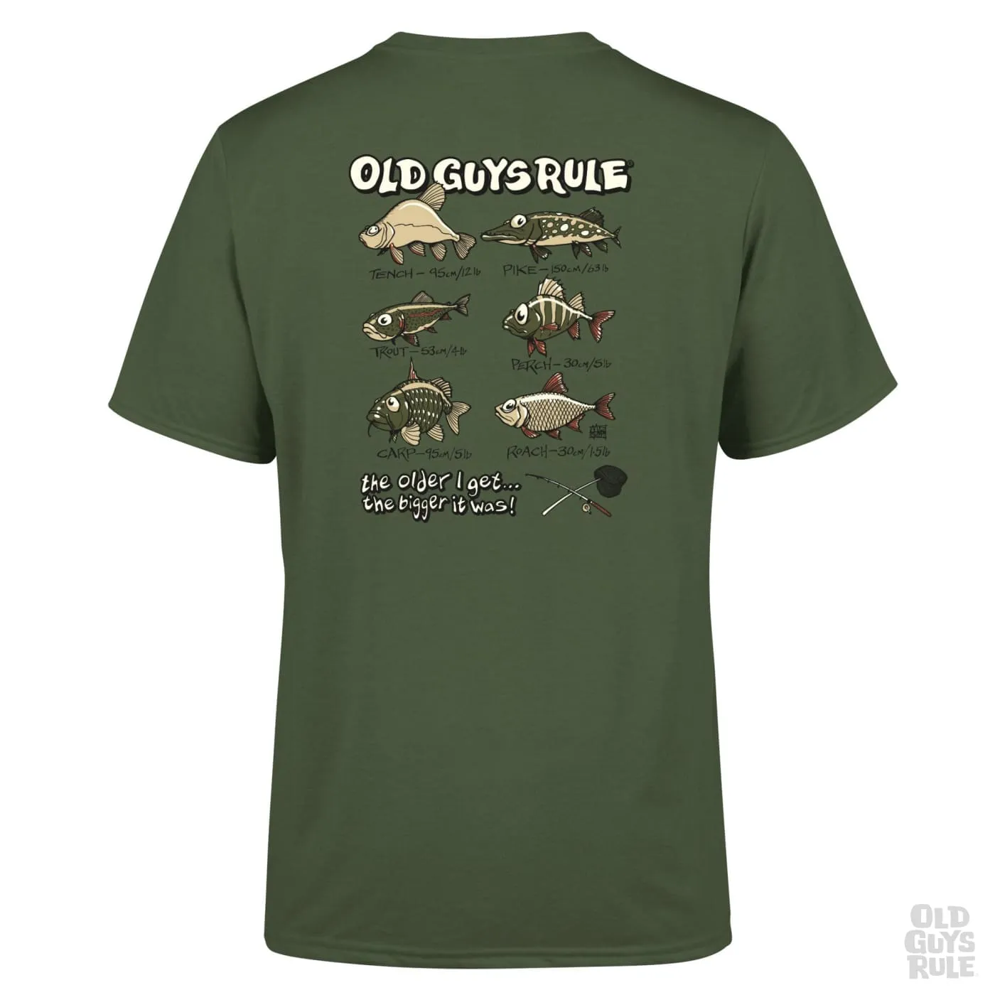 'Bigger Fish II' T-Shirt - Military Green