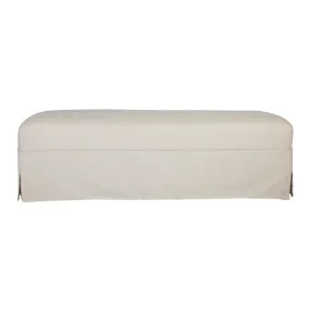 Brighton Slip Cover Bench Ottoman - Natural Linen