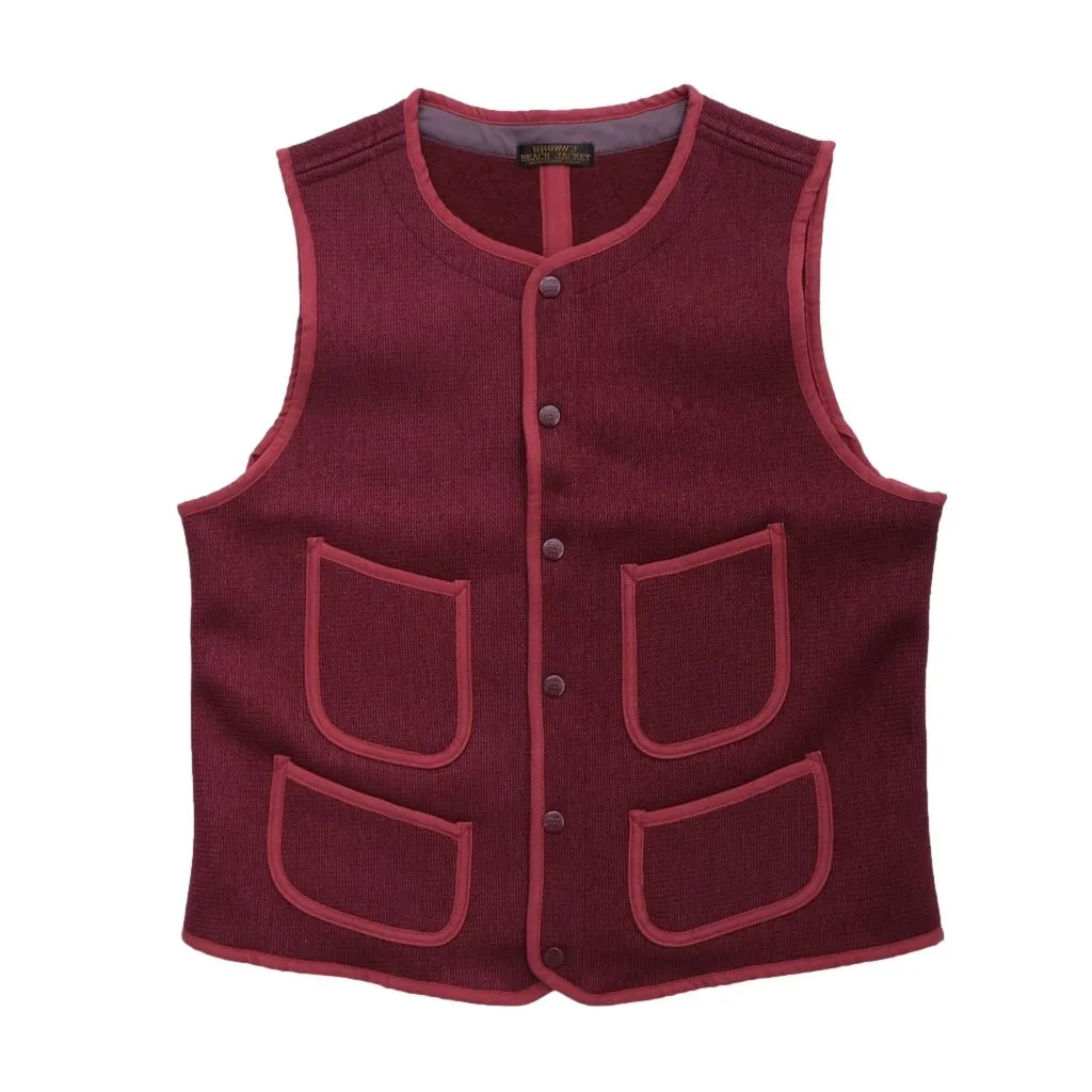 Brown's Beach Early Vest (Burgundy)