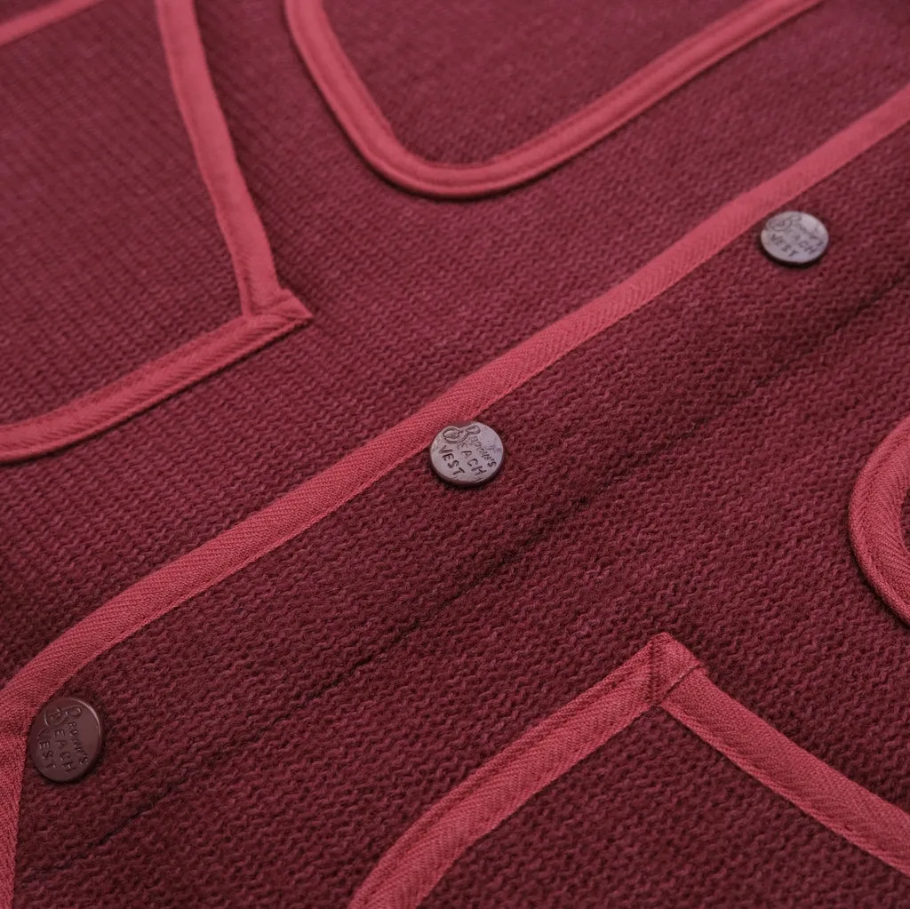 Brown's Beach Early Vest (Burgundy)