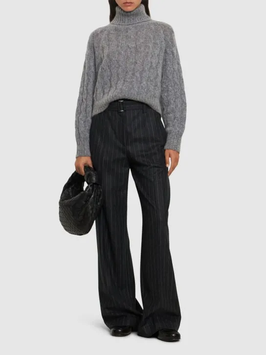 Brunello Cucinelli   Cable knit wool &amp; mohair sweater 