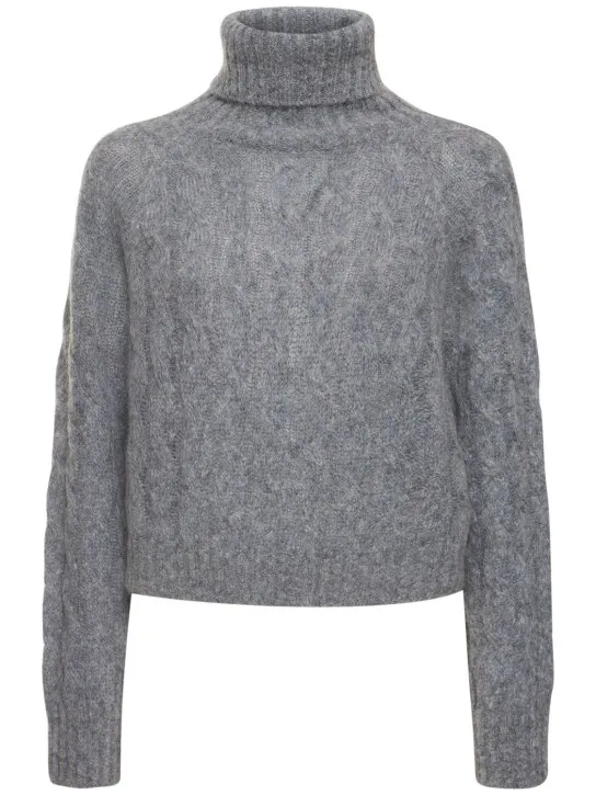 Brunello Cucinelli   Cable knit wool &amp; mohair sweater 