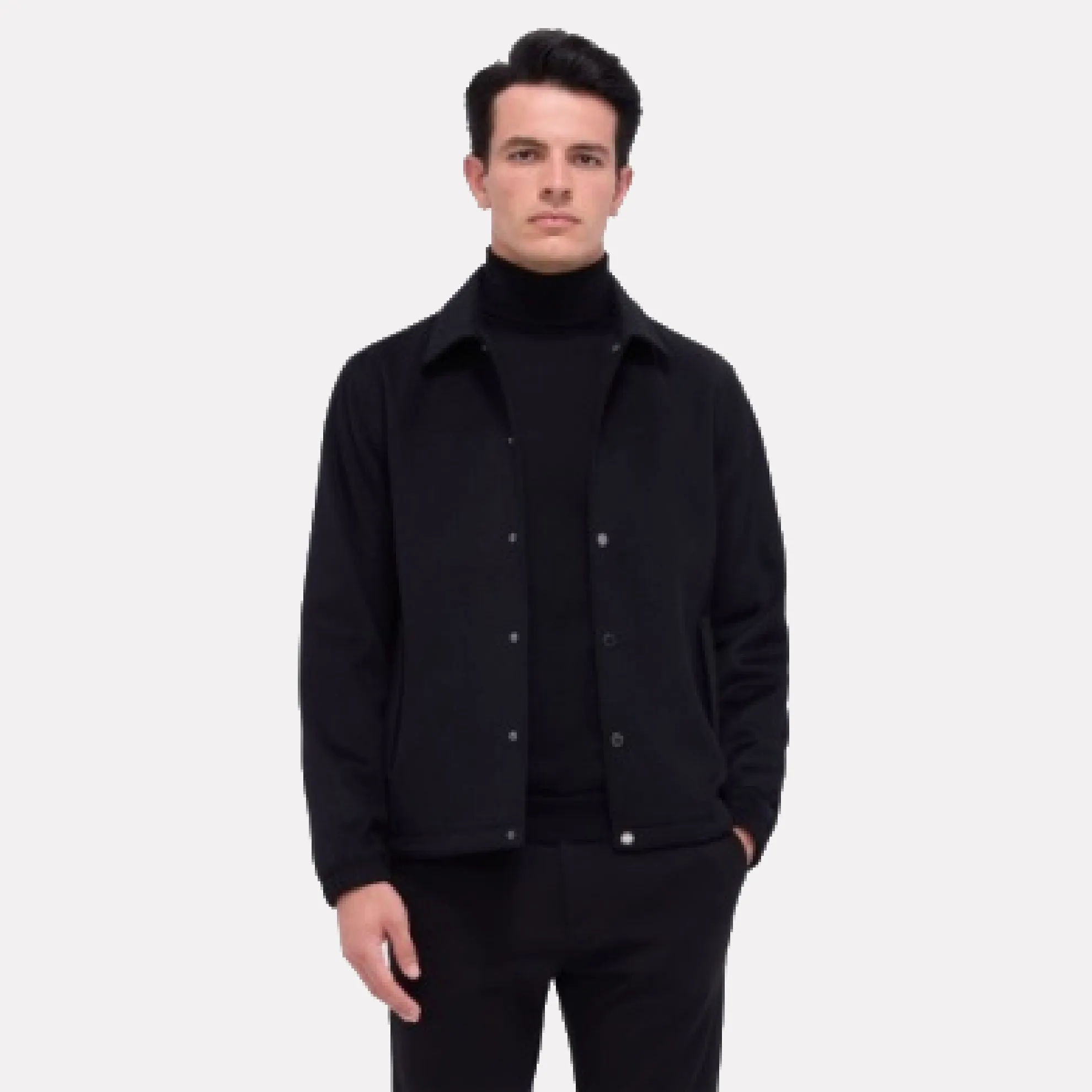 Bugatchi Full Button Field Jacket / Black