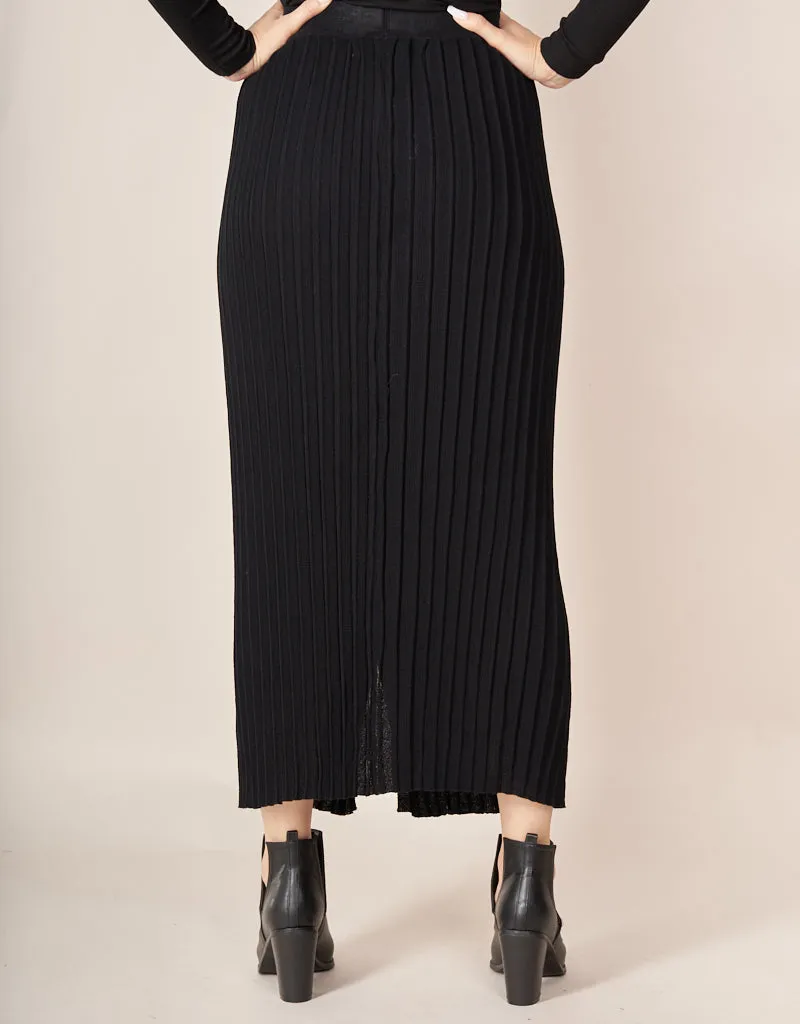 Cerine Pleated Knit Skirt