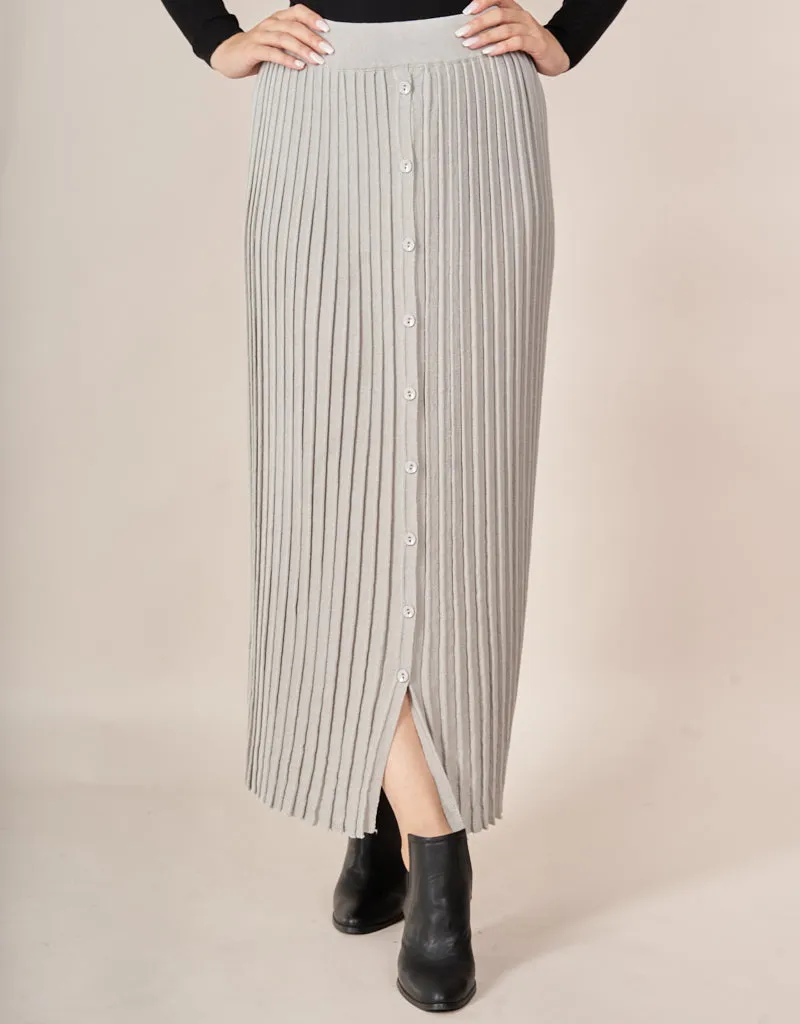 Cerine Pleated Knit Skirt