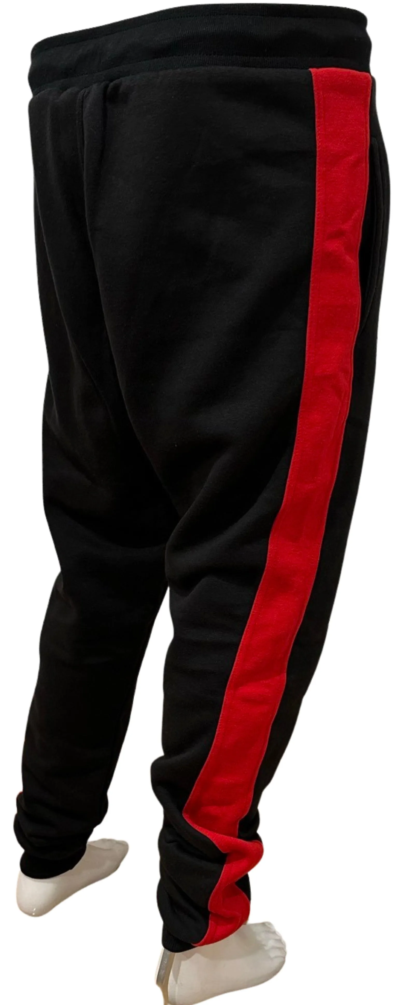 ^CHICAGO 23^ (BLACK-RED) JOGGER SWEATPANTS (EMBROIDERED)