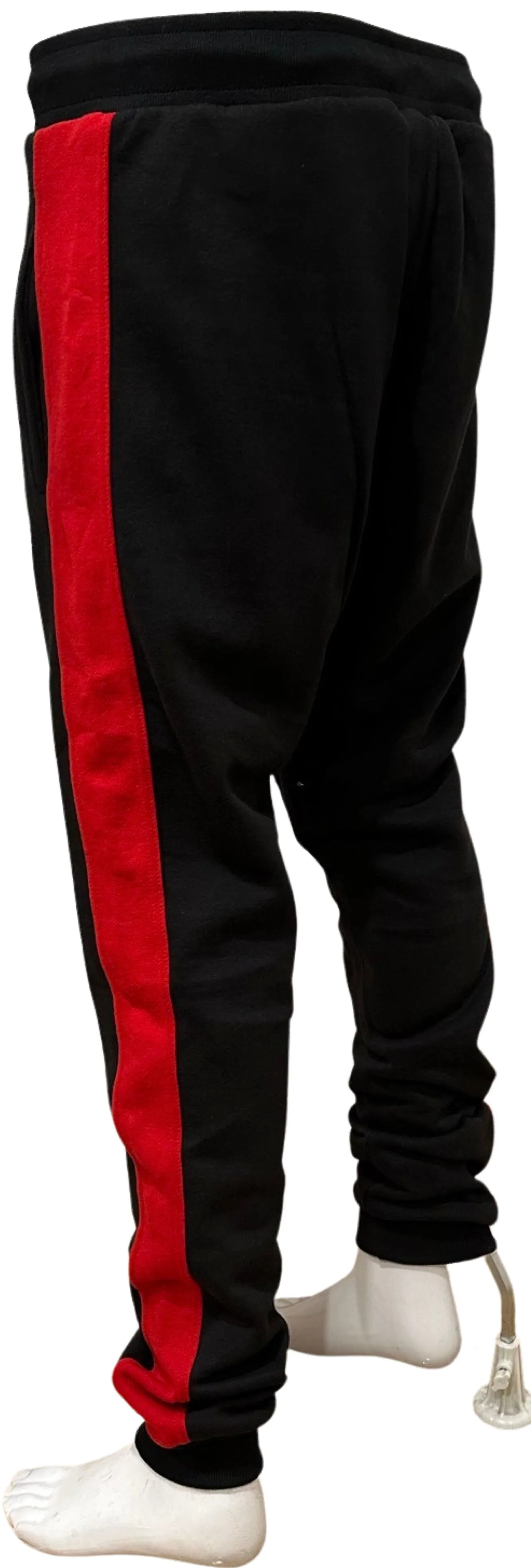 ^CHICAGO 23^ (BLACK-RED) JOGGER SWEATPANTS (EMBROIDERED)