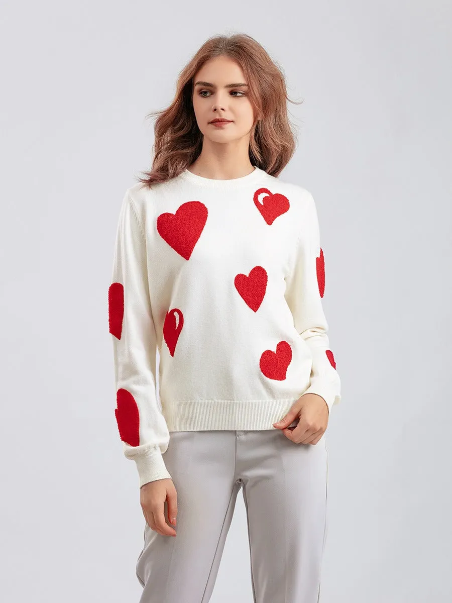 Cozy Hearts: Winter Knit Sweater