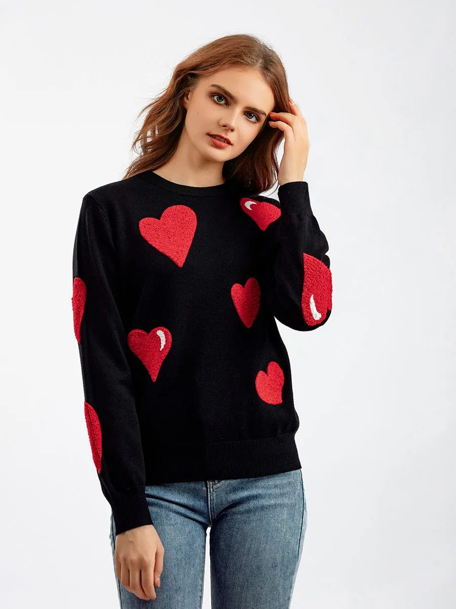 Cozy Hearts: Winter Knit Sweater