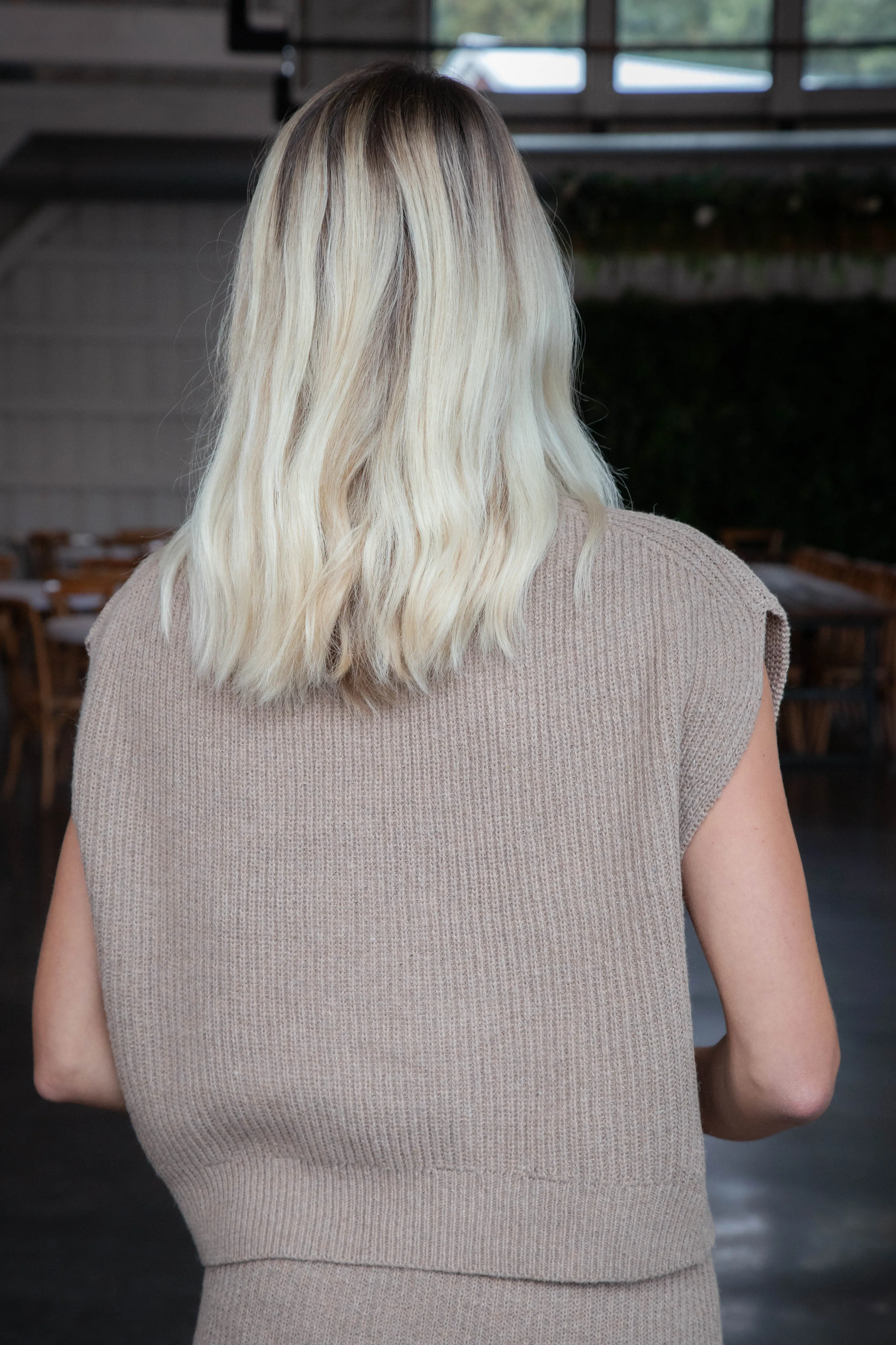 Crosby Ribbed Turtleneck Vest, Dark Taupe | Sadie & Sage