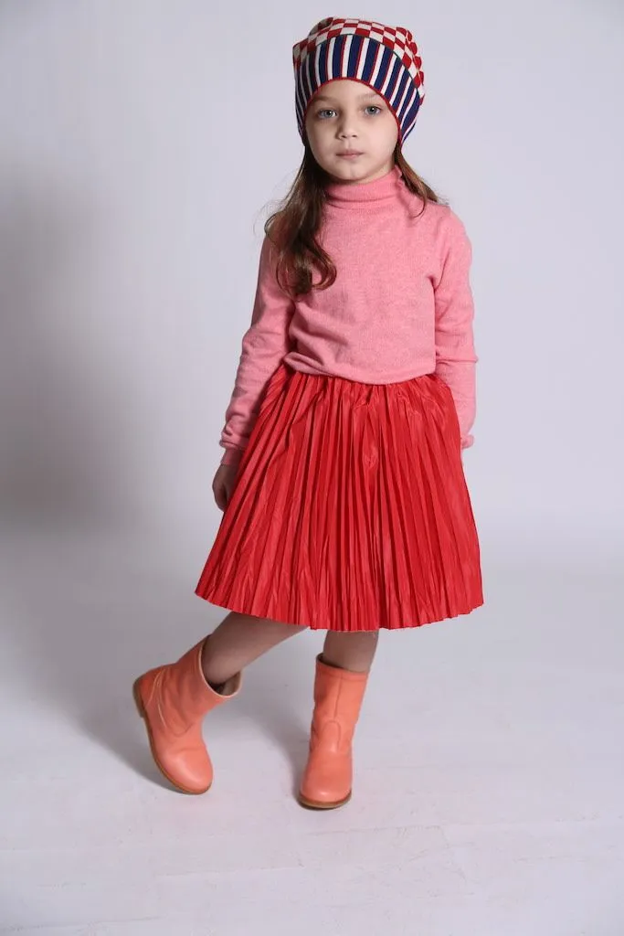 CRUSH PLEATED TWIRL SKIRT