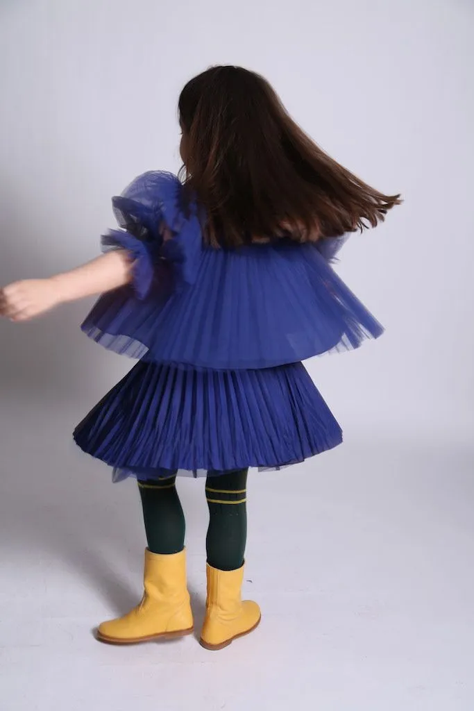 CRUSH PLEATED TWIRL SKIRT