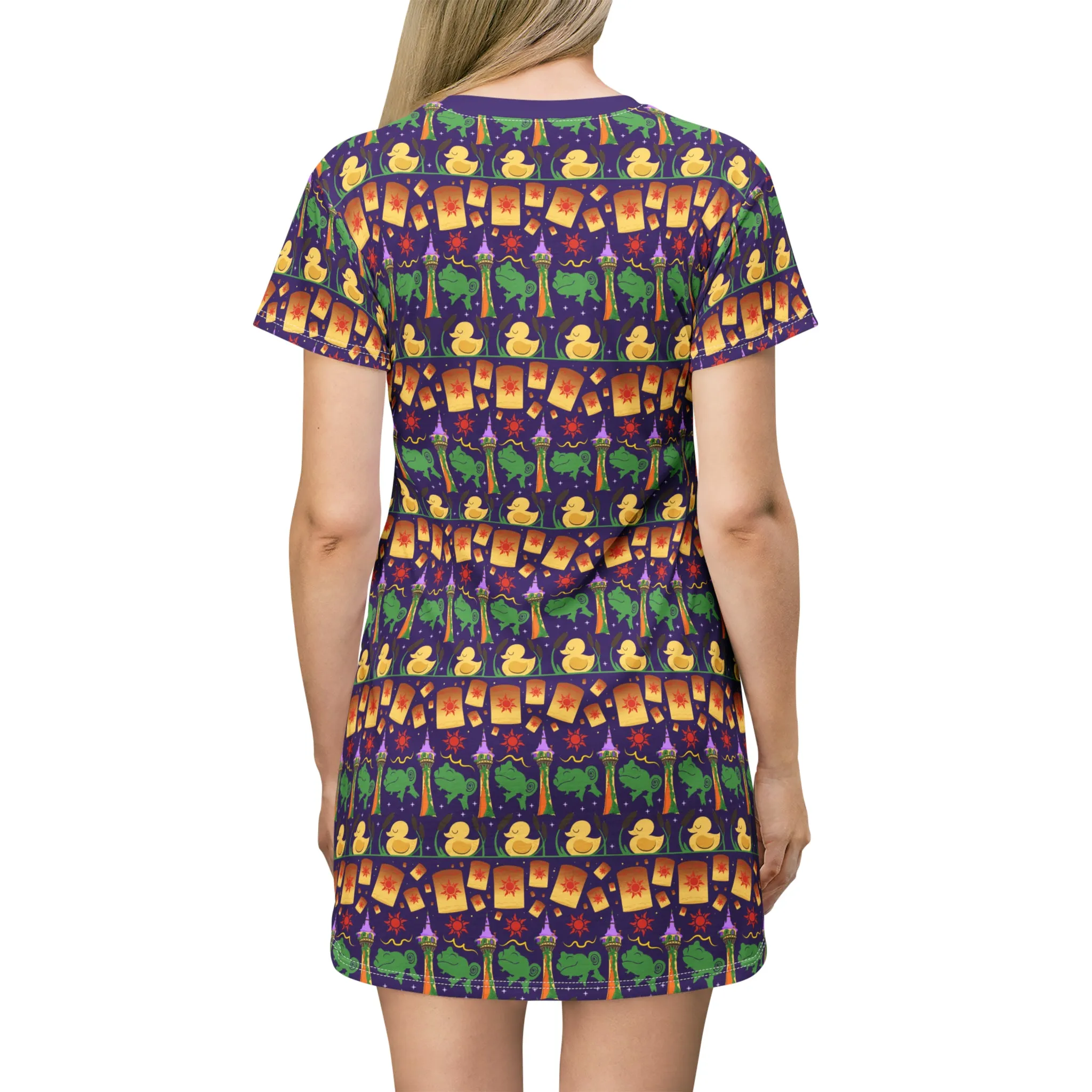 Disney Tangled Rapunzel Magical Hair Character Line T-Shirt Dress