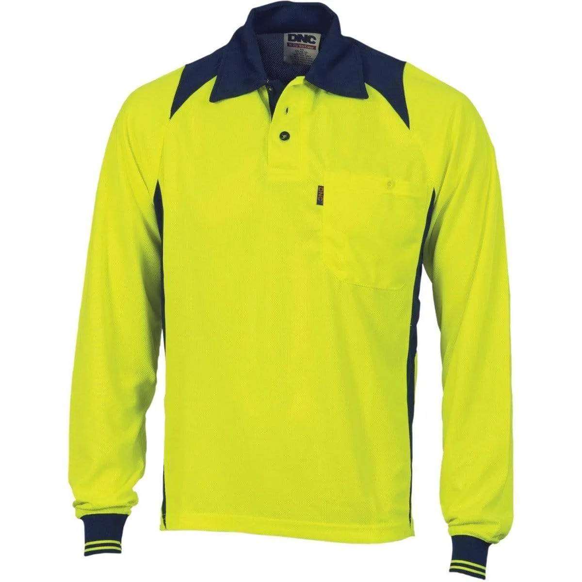 Dnc Workwear Cool Breathe Long Sleeve Action Polo Shirt - 3894