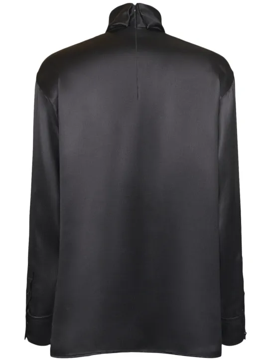 Dolce&amp;Gabbana   Silk satin turtleneck shirt 