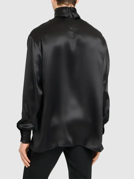 Dolce&amp;Gabbana   Silk satin turtleneck shirt 