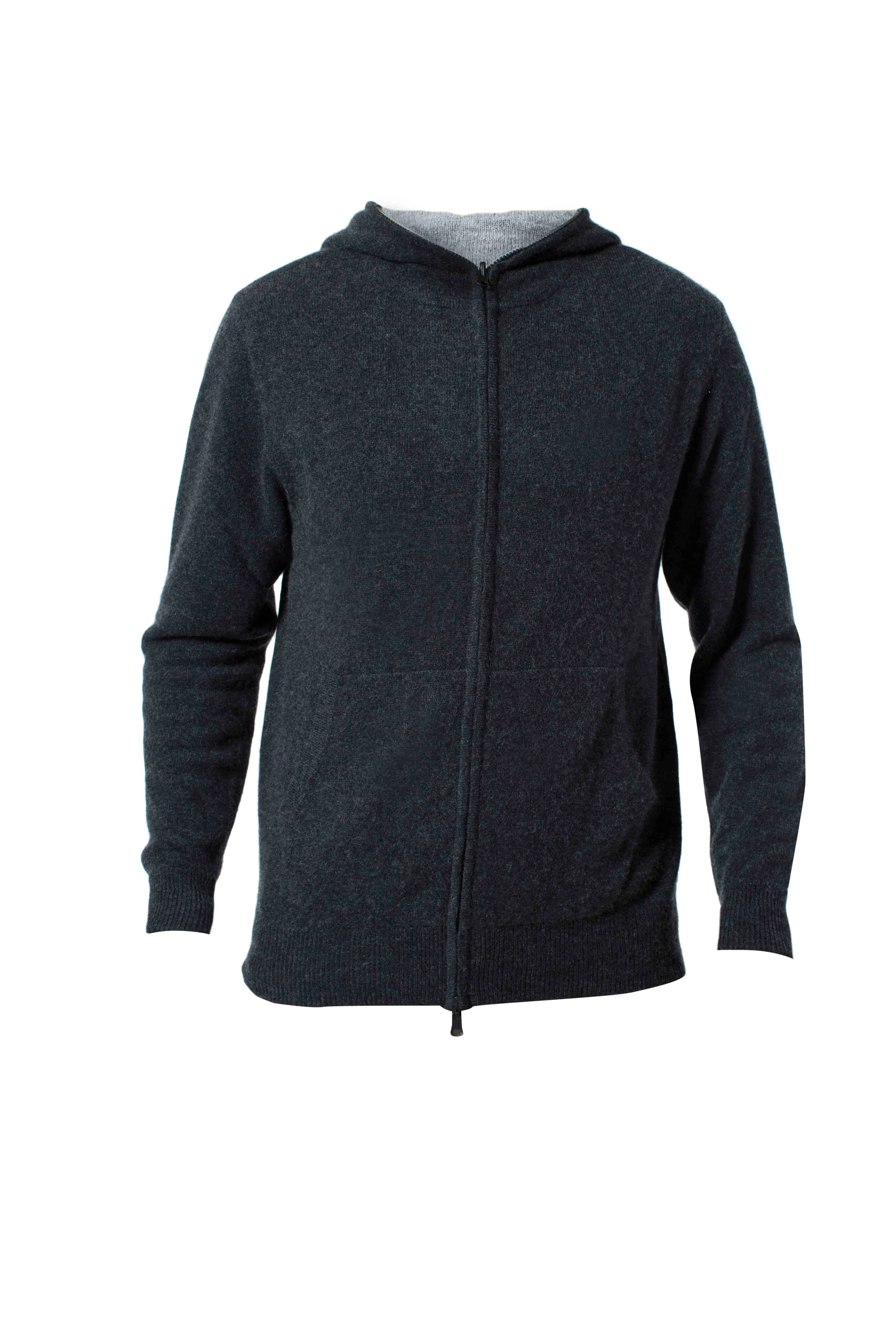 Double Layered Reversible Cashmere Hoodie