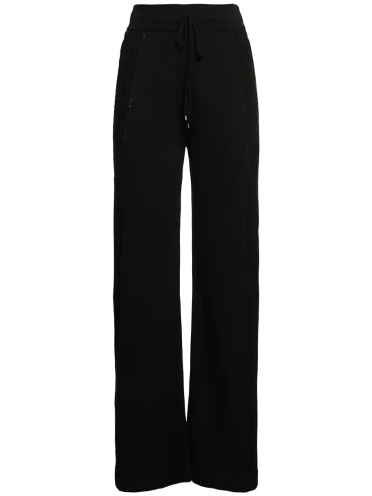 Ermanno Scervino   Embroidered knit sweatpants 