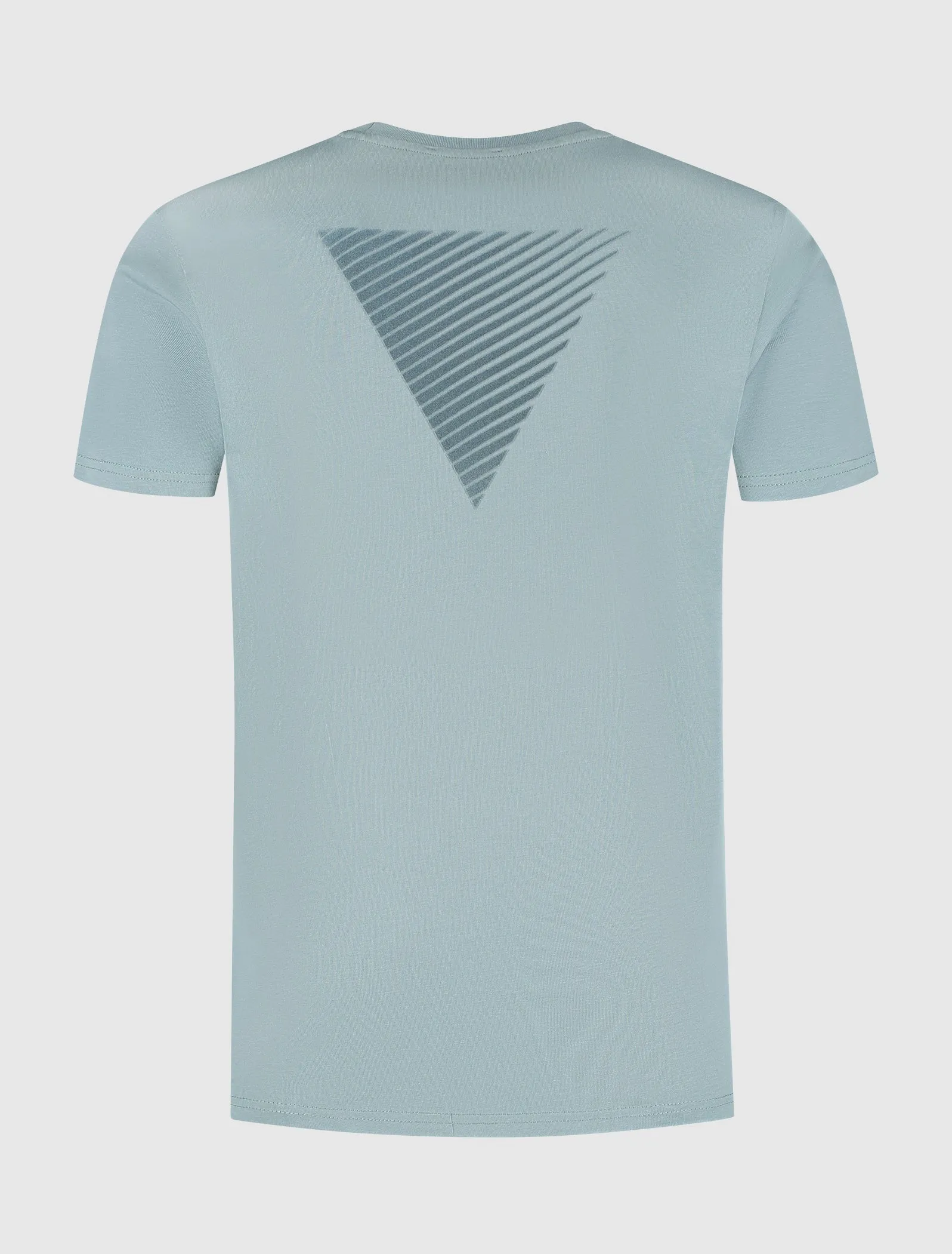 Flock Print Logo T-shirt | Blue Grey