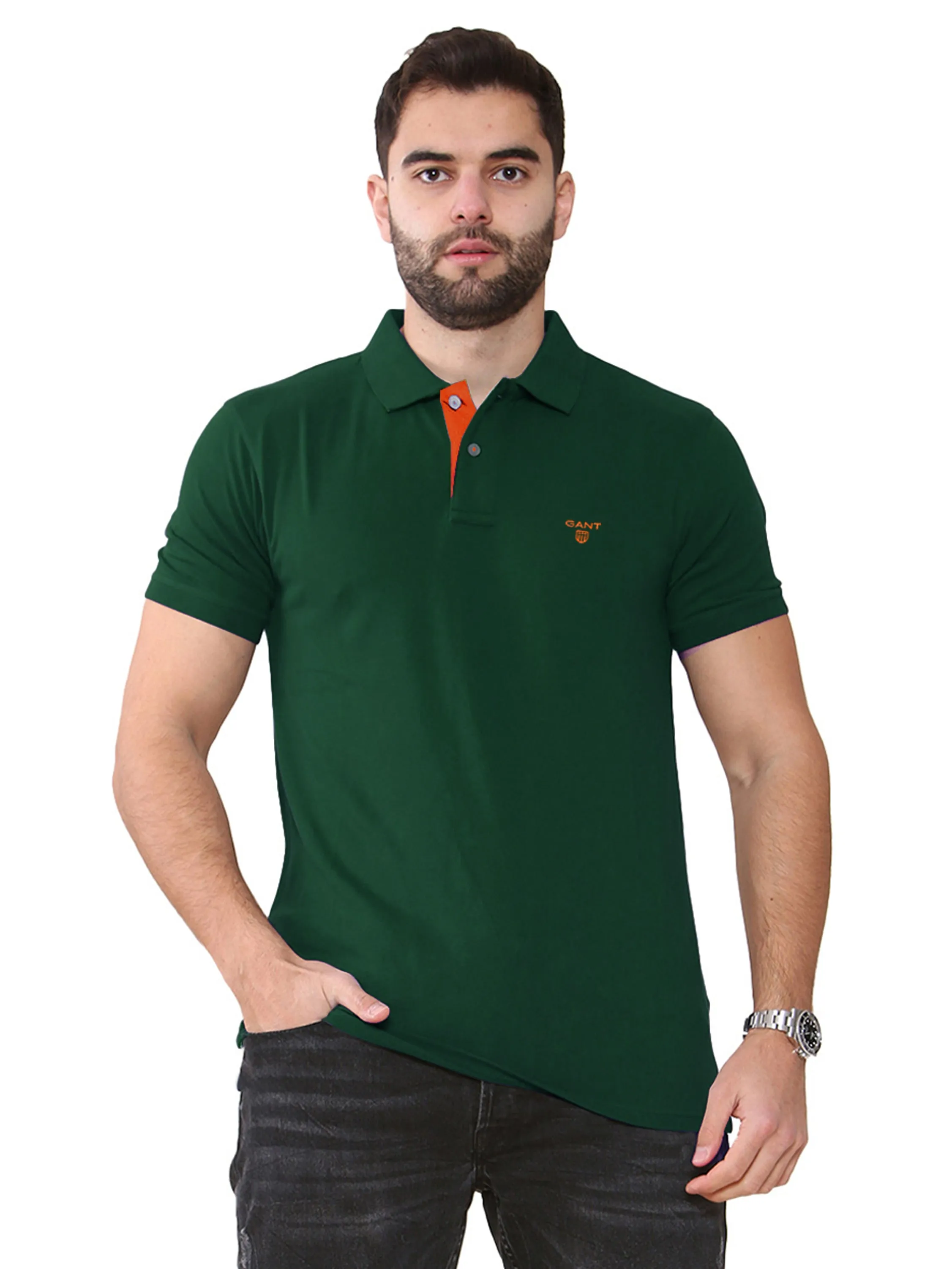 Gant | Mens Contrast Collar Polo Shirt