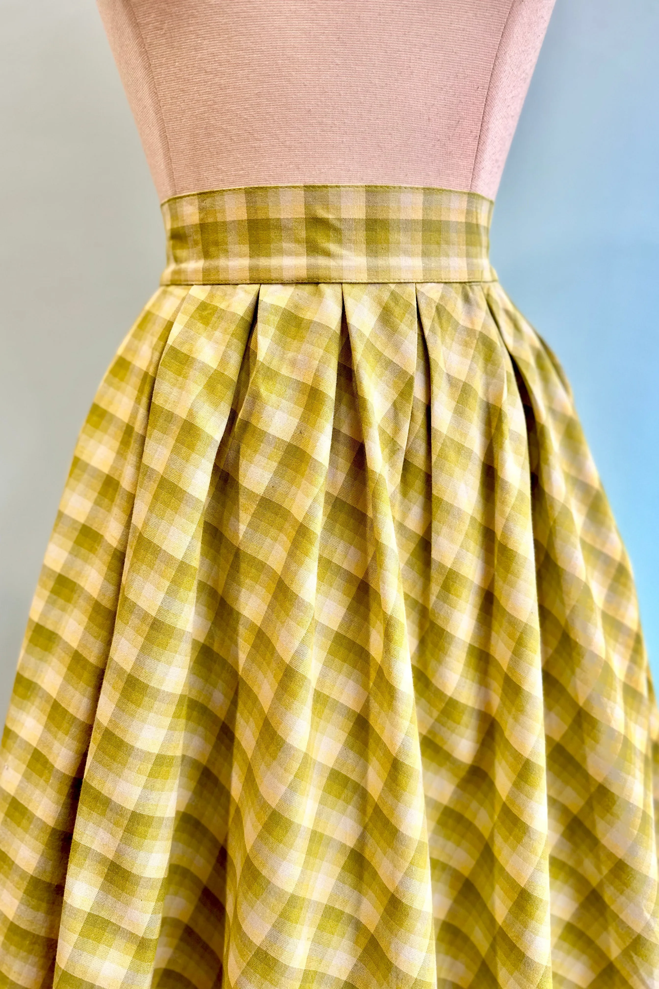 Green Plaid Doris Skirt by Retrolicious