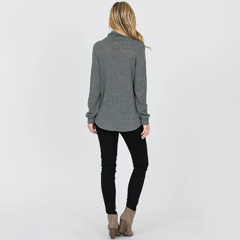 Harley Rib Knit Jumper Olive