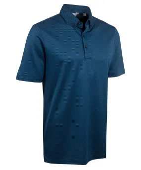 Heritage Ravenna Diamond Jacquard Italian Cotton/Silk Blend Short-Sleeve Polo