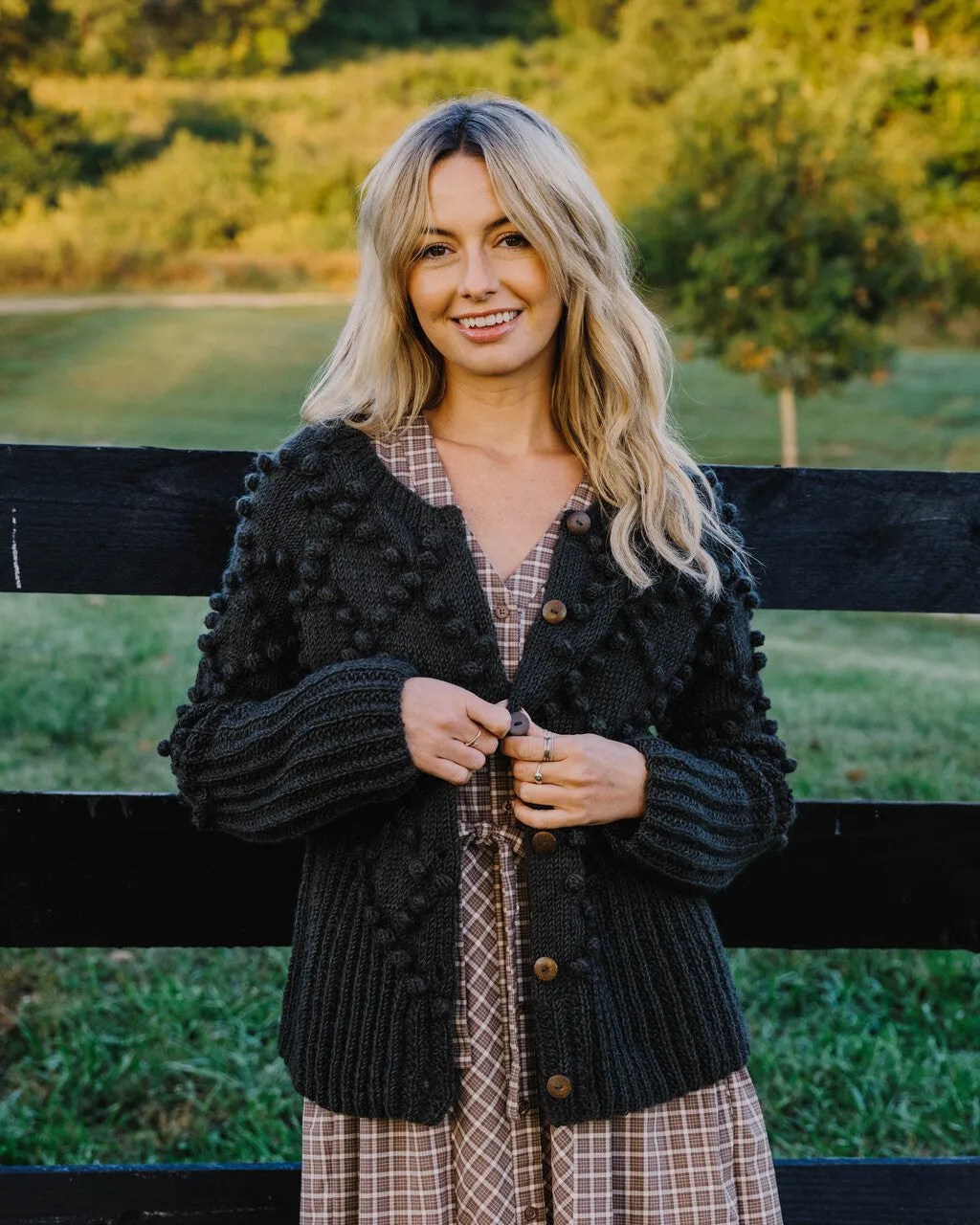 June Dress in Beige Plaid