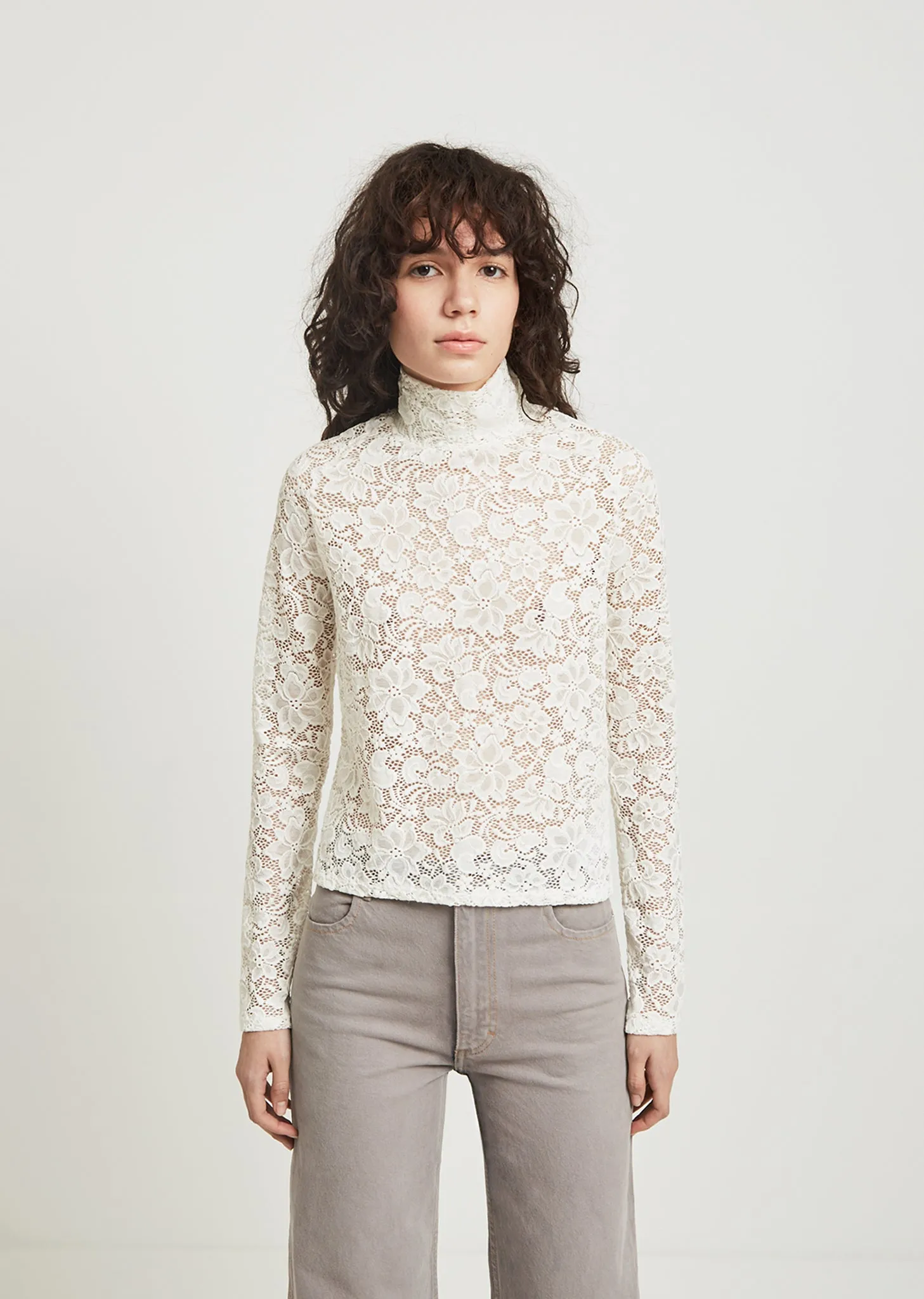 Lace Turtleneck