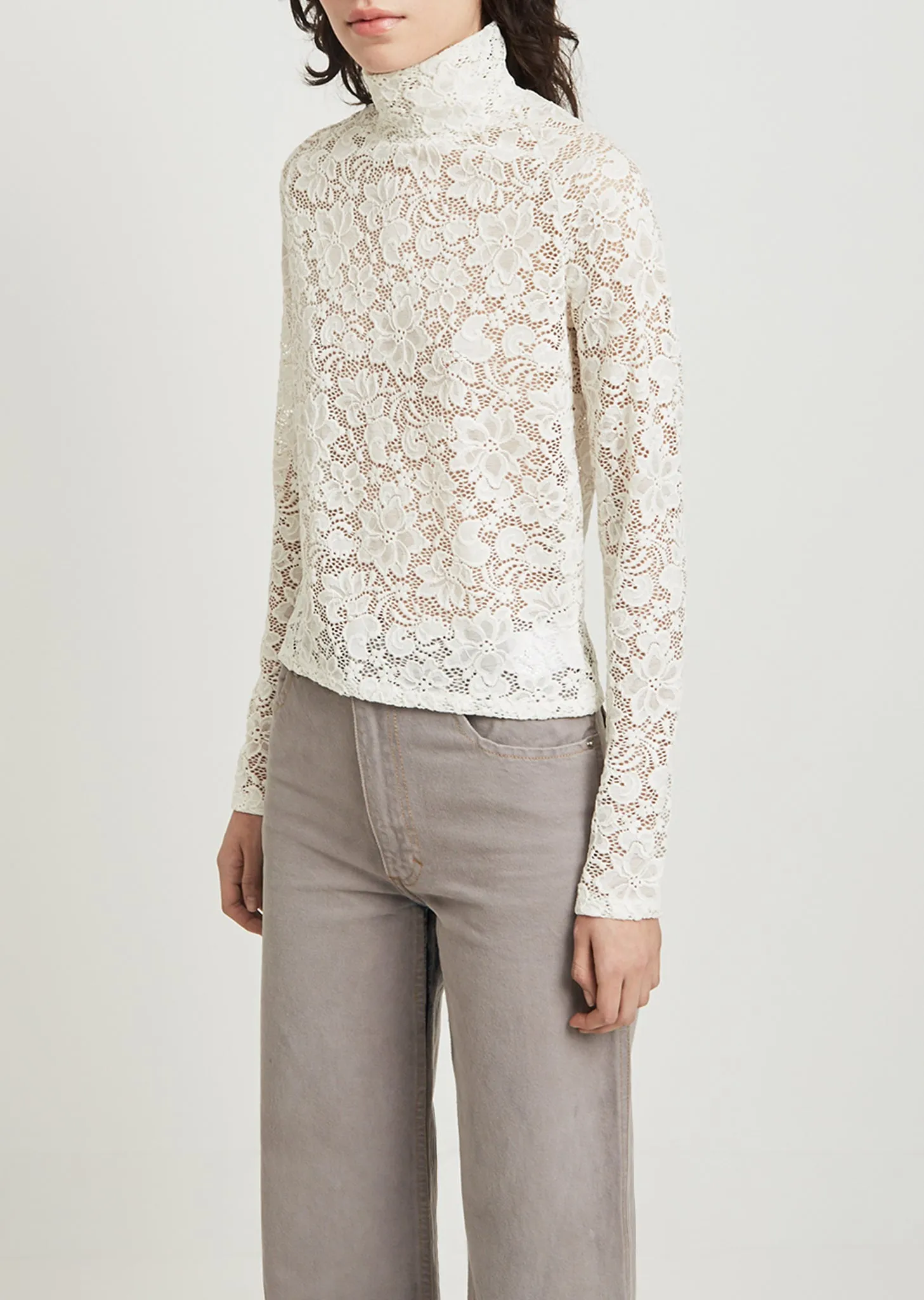 Lace Turtleneck