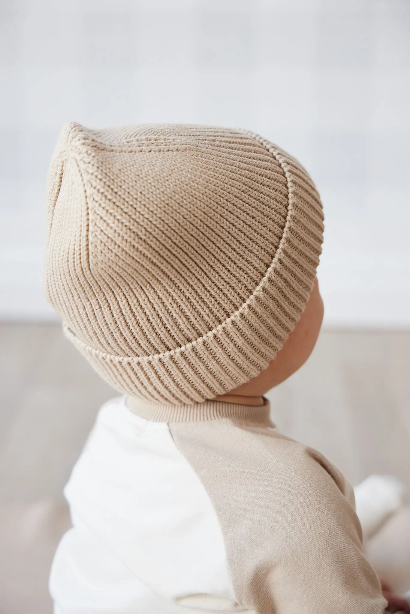 Leon Knitted Beanie - Fawn